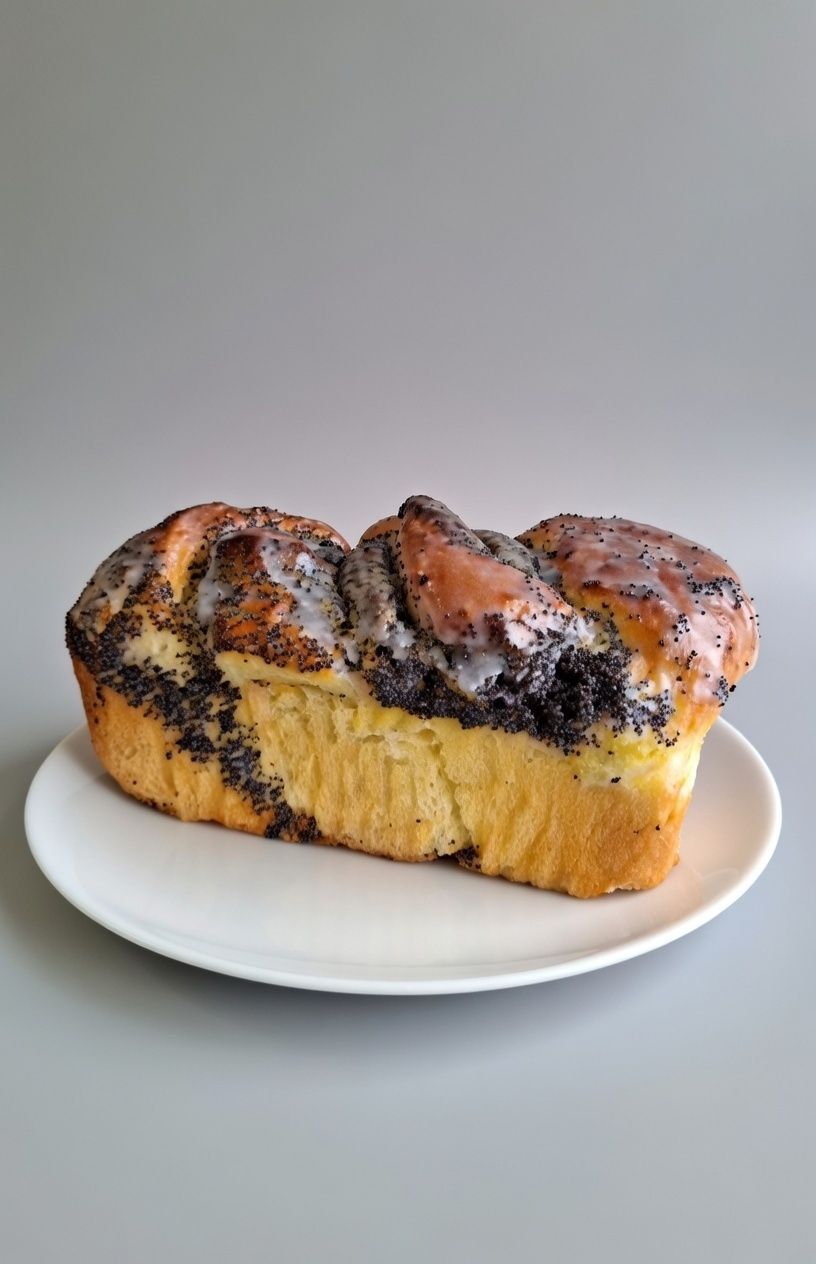 Завиванец-бриошь маково-ореховый домашняя выпечка Новосибирск